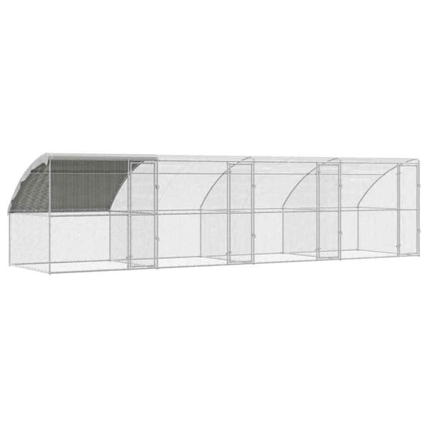 Hönshus 4 pcs Silver 800 x 200 x 200 cm Stål och PE