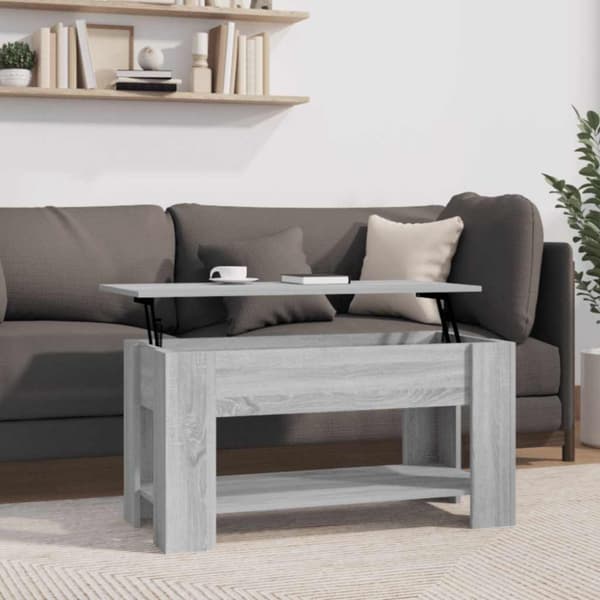 Soffbord grå sonoma 101x49x52 cm konstruerat trä
