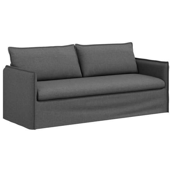 Soffset 2 pcs Mörkgrå 196 x 82 x 85 cm Tyg