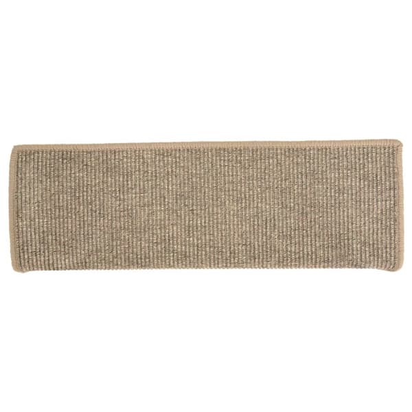 Trappmattor 15 st 65x21x4 cm mörkbeige rektangulär kant