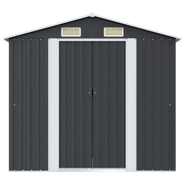 Förvaringsbod antracit stål 204x132x186 cm