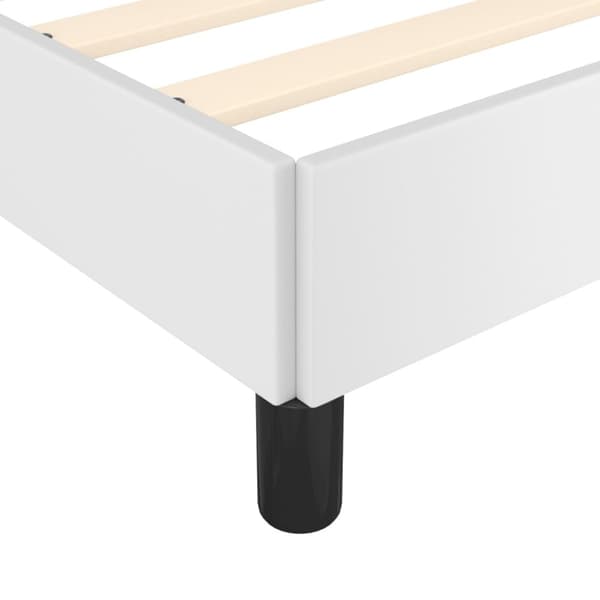 Sängram vit 90x190 cm konstläder