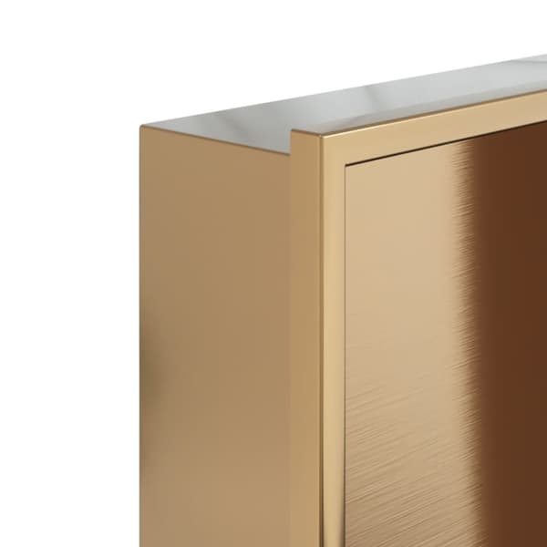Duschnisch borstad guld 32x32x9 cm rostfritt stål