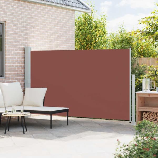 Infällbar sidomarkis 180x300 cm brun