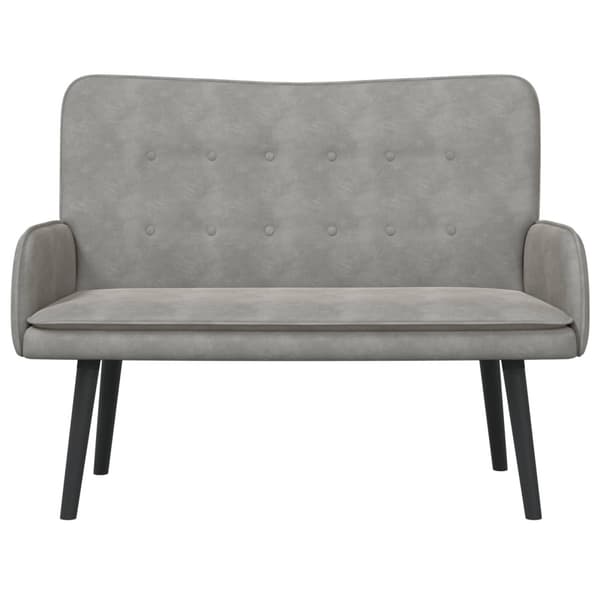Tvåsitssoffa Ljusgrå 115 x 61 x 87 cm Sammet