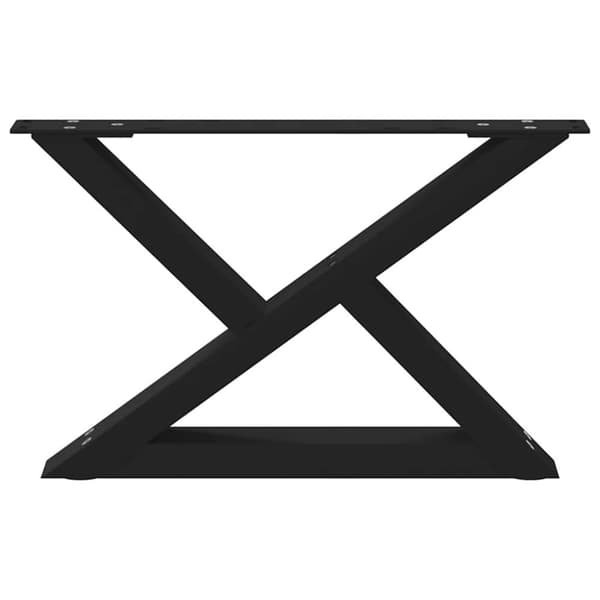 Soffbordsben 2 st svarta 60x(30-31,3) cm stål