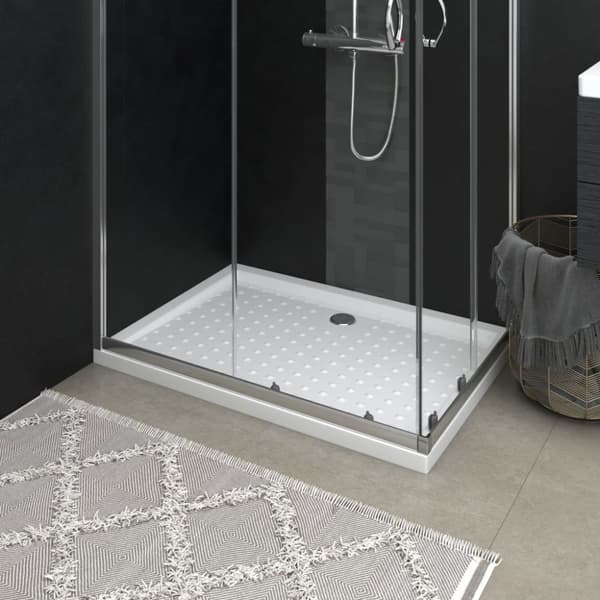 Duschkar med prickar vit 70x100x4 cm ABS