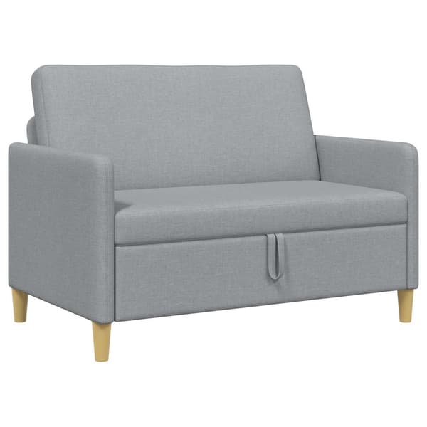 Soffa med förvaring Ljusgrå 122 x 78 x 87 cm Polyester