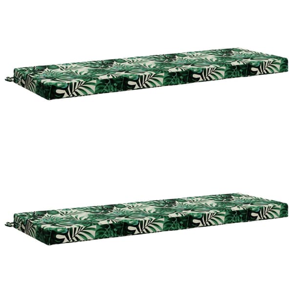 2-delade Bänk Kuddar SOEST 2 st 100% Polyester Bladmönster