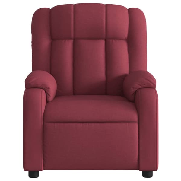 Reclinerfåtölj vinröd tyg