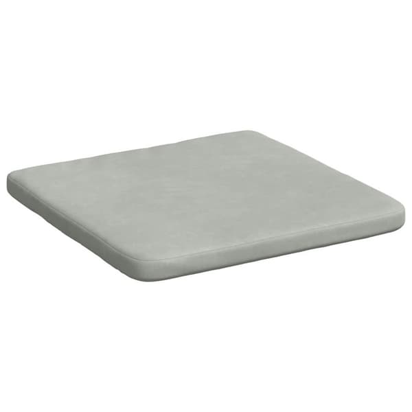 Sittkuddar 4 pcs Ljusgrå 40 x 40 x 3 cm Sammet