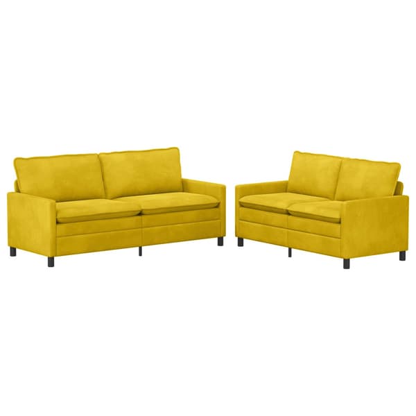 Soffset 2 pcs Gul Sammet