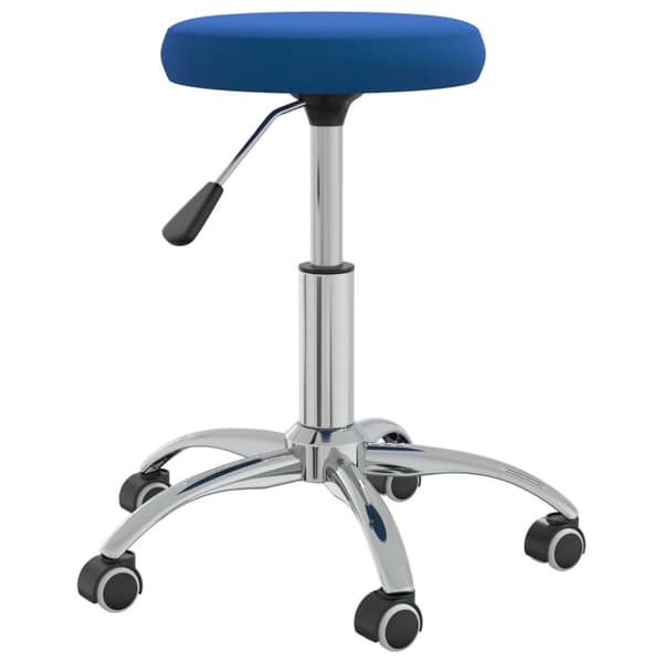 Massagepall blå sammet