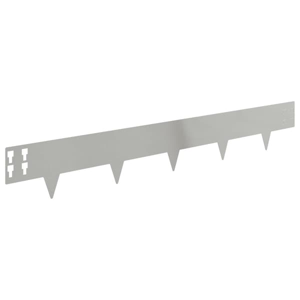 Kant för gräsmatta 10 pcs 100 x 15 cm Stål Silver