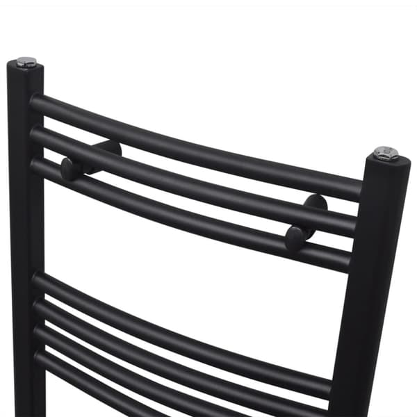 Handdukstork centralvärme element båge 500 x 764 mm svart