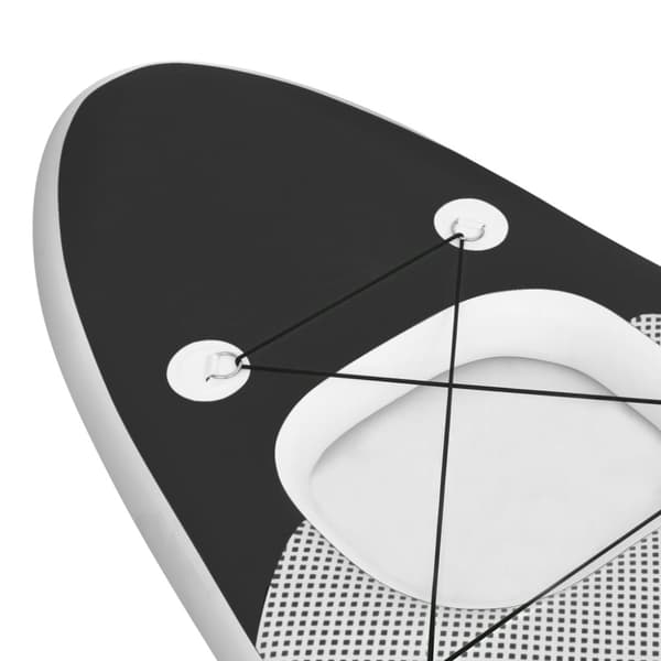 Upplåsbar SUP-bräda set svart 330x76x10 cm