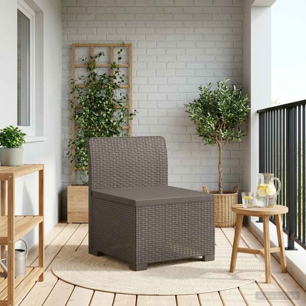 1-sits trädgårdsoffa i rottlook PP Ljusgrå