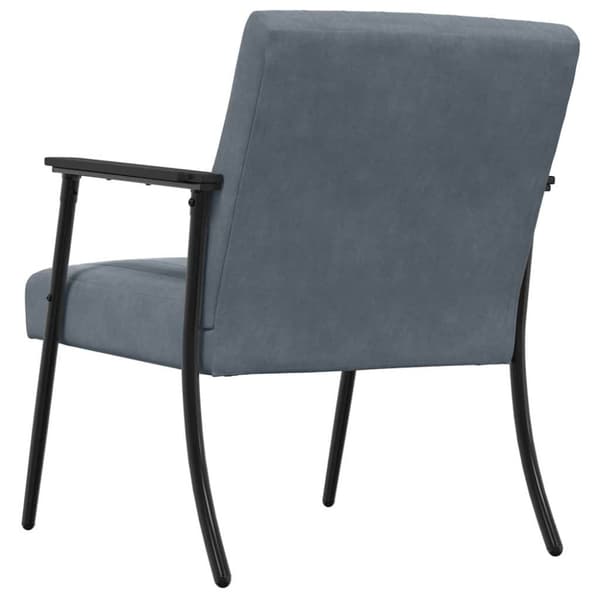 fåtölj Mörkgrå 59 x 75 x 78 cm Sammet