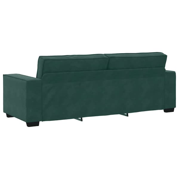 3-sitssoffa mörkgrön 220x78x84 cm sammet