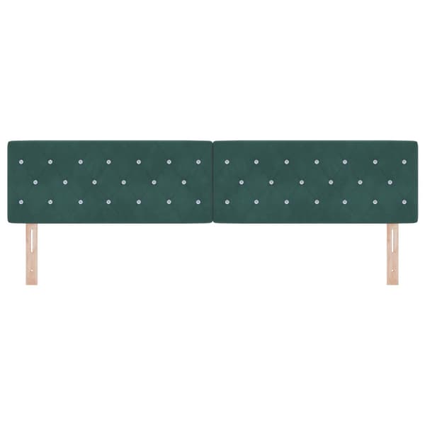 Huvudgavel Mörkgrön 200 cm Sammet