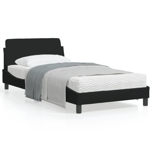 Bed Frame "Dover" Black 100x200 cm Fabric