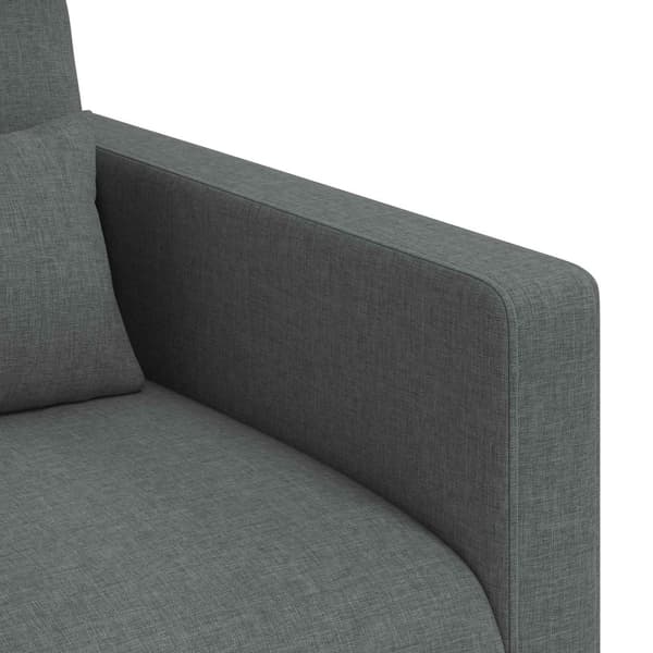 Soffset 2 pcs Mörkgrå 139 x 78 x 80 cm tyg