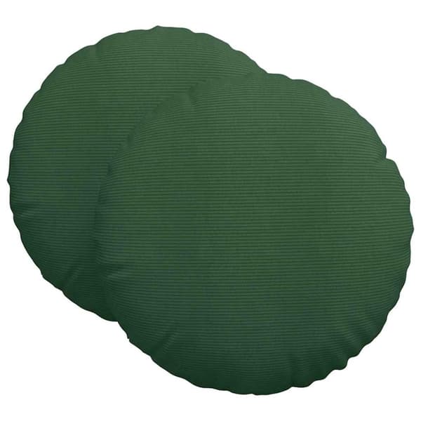 Sittkuddar 2 pcs Mörkgrön Ø 80 cm Kordread tyg
