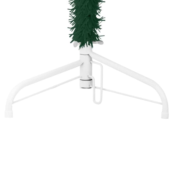Smal halv plastgran med stativ grön 150 cm