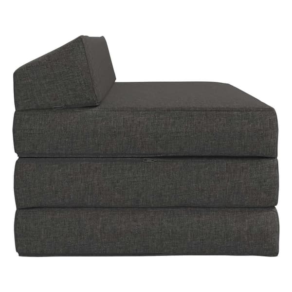 Fällbar Soffbed Mörkgrå 120 x 60 x 49 cm Tyg