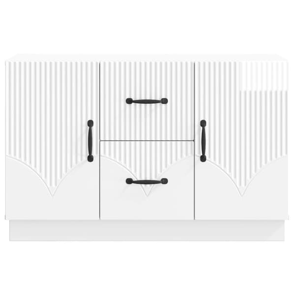 Sideboard Vit högglans 89 x 34,5 x 57 cm Konstruerat trä