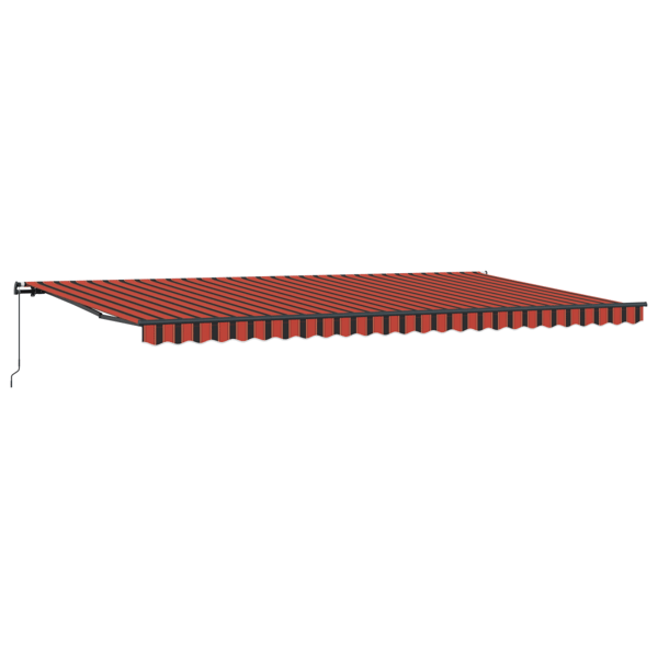 Utfällbar markis orange och brun 600 × 350 cm