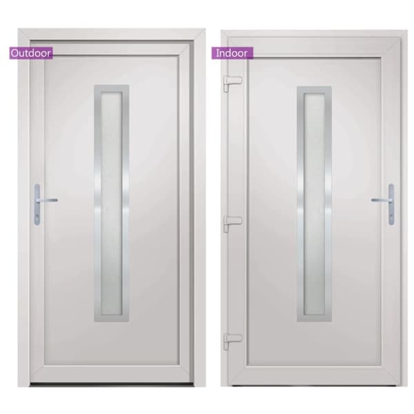 Ytterdörr vit 98x208 cm PVC