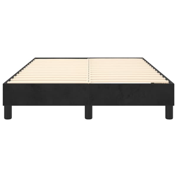 Boxspring-sängram svart 120x200 cm sammet