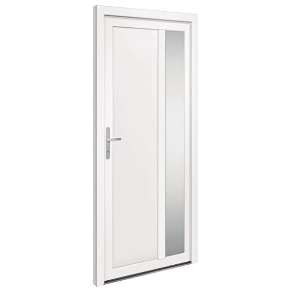 Ytterdörr vit 98x208 cm PVC