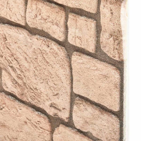 Väggpaneler 10 pcs Beige 100 x 50 cm EPS Skum