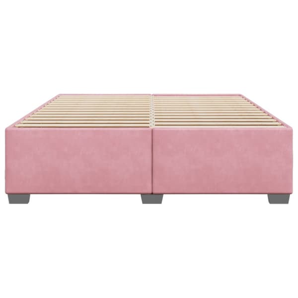 Sängram rosa 200x200 cm sammet