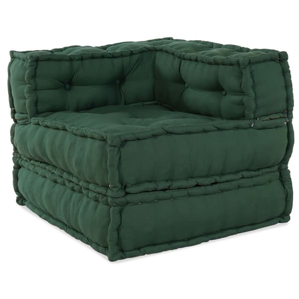 Modulsofa enhet 3 pcs Grön Tyg