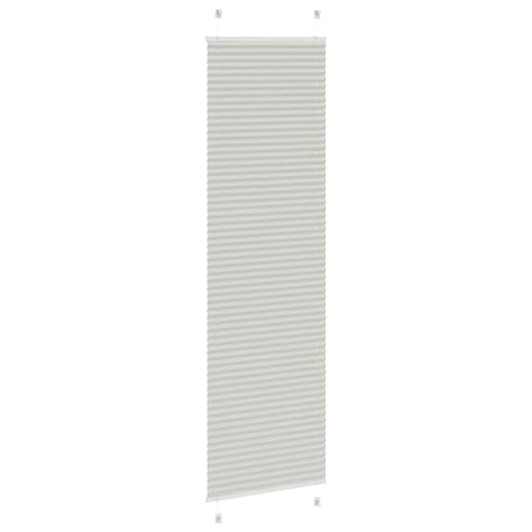 Plisserad persienn ljusgrå 65x200cm tyg bredd 64,4cm polyester