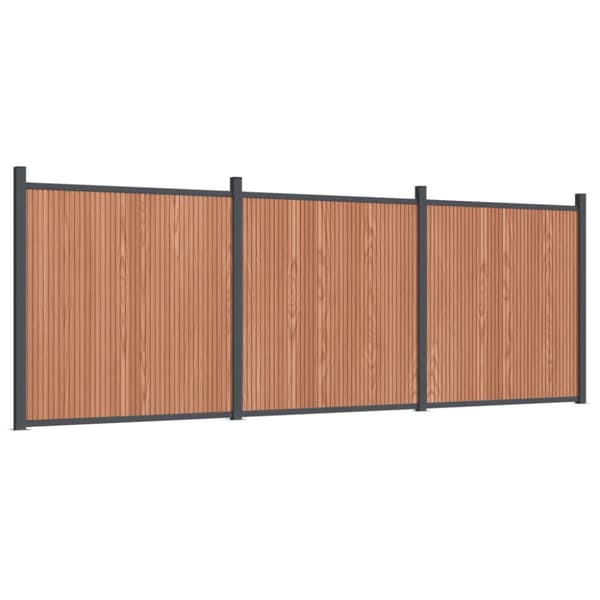 Staketpanel brun 526x186 cm WPC
