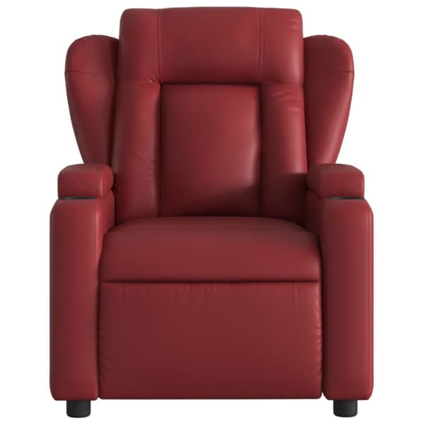 Massagefåtölj vinröd konstläder