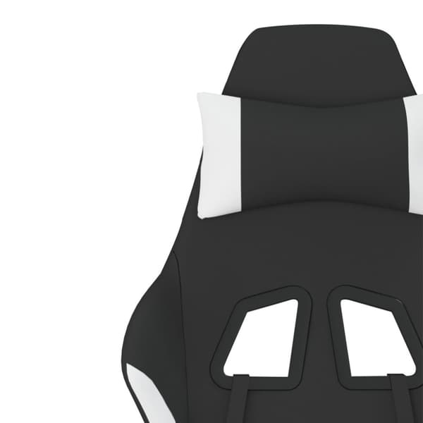 Gamingstol svart och vit tyg