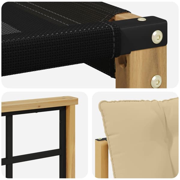 Utomhussoffset med kudde 6 pcs Vit och Beige