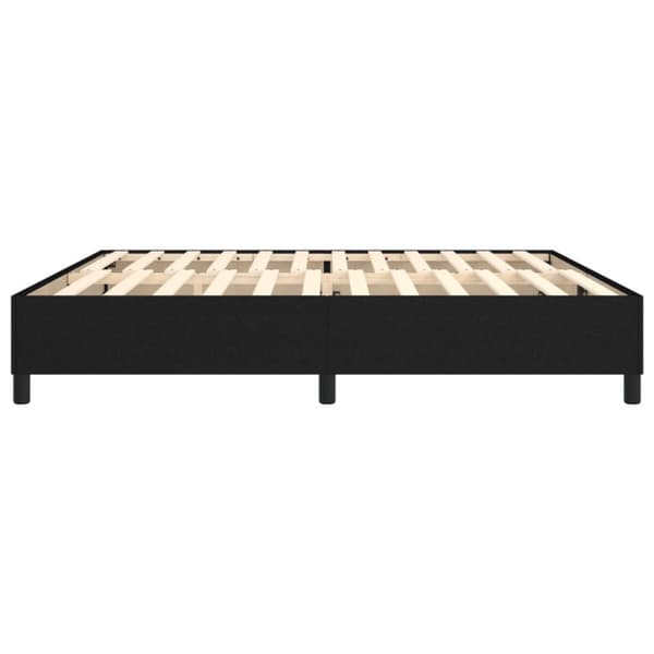 Boxspring-sängram svart 200x200 cm tyg