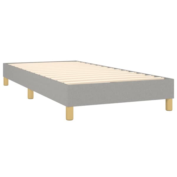 Ramsäng med madrass mörkgrå 80x200 cm tyg