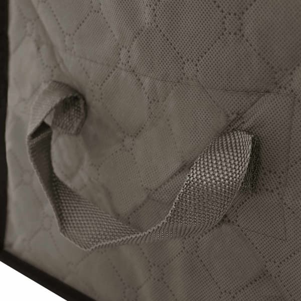 Förvaringslåda med transparent sidofönster 2 pcs Grå