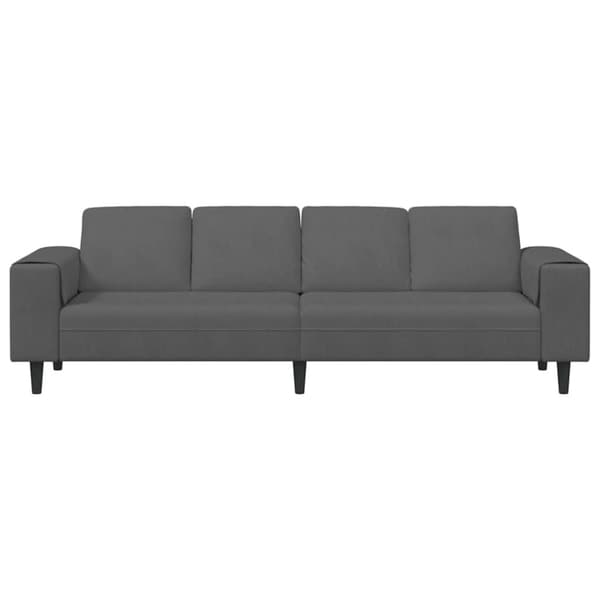 Soffa Mörkgrå 250 x 77 x 76 cm Kordread tyg