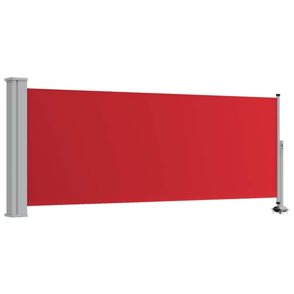 Infällbar sidomarkis 100x300 cm röd
