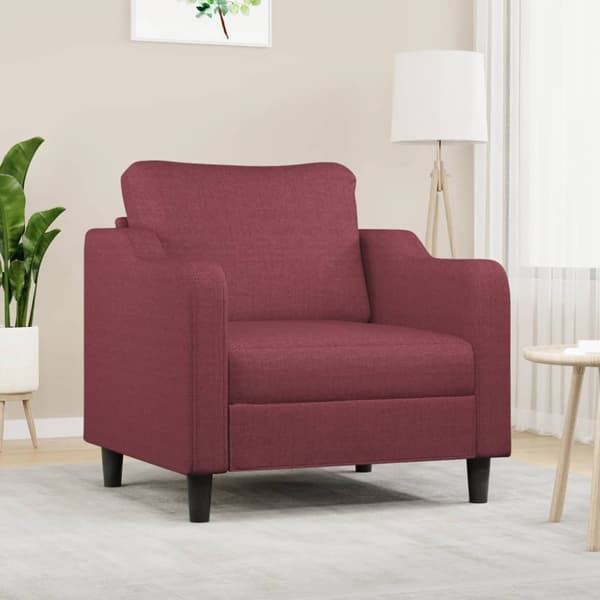 Fåtölj vinröd 60 cm tyg