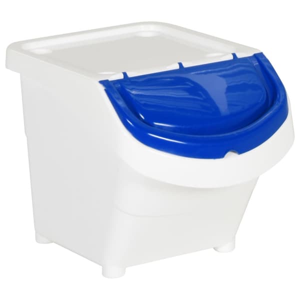 Stapelbara soptunnor med lock 3 st vit PP 78 L