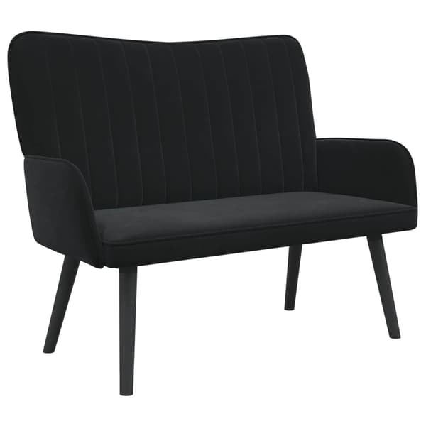 Tvåsitssoffa Svart 115 x 61 x 87 cm Sammet